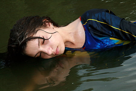 mermaid, water, girl, reflection, mirror, swim thumbnail
