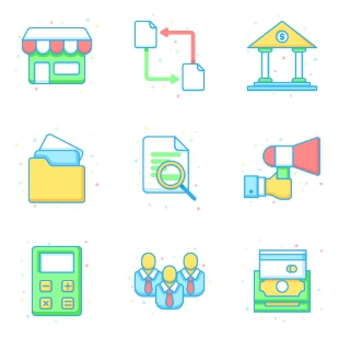 Business and Economy svg vector icon sets