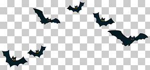 Halloween Trick-or-treating Jack-o'-lantern , Halloween Bats Decor , black bats illustration PNG clipart