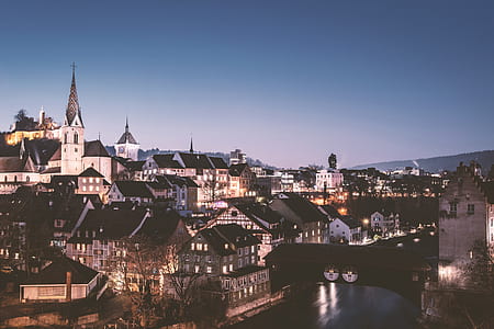 Aerial Photography of City With River thumbnail