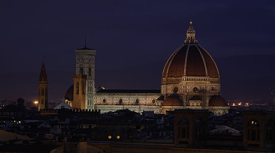 brown concrete dome building during nighttime thumbnail