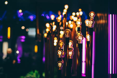 chiaroscuro photography of beige lightbulbs thumbnail