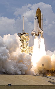 White Shuttle Spaceship Takes on thumbnail