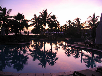 palm trees and gazebos near pool thumbnail