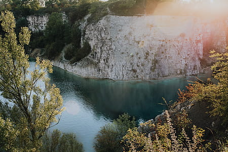 Zakrzówek reservoir, the old limestone quarry flooded with water thumbnail