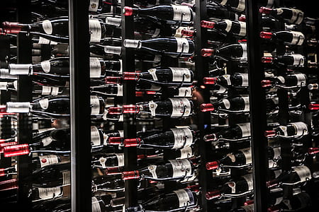 wine bottle lot on rack thumbnail