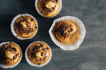 Homemade chocolate chip muffins thumbnail