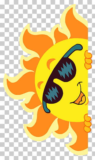 Sun Computer file, Transparent Smiling Sun Decoration , orange and yellow sun illustration PNG clipart
