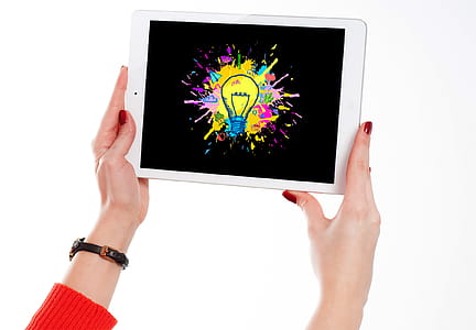 Explosion of Ideas - Person Generating Ideas - Tablet thumbnail