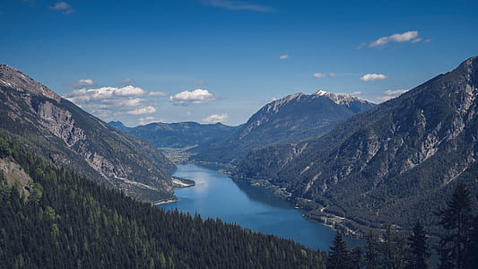 gray mountain and lake thumbnail