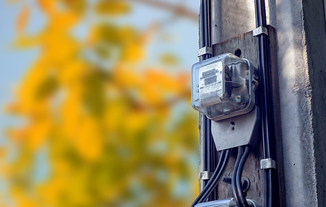 white and gray electric meter on selective focus photo thumbnail