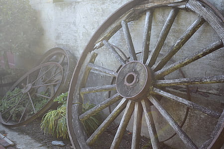 Gray Multi-spoke Wheel Leaning on Wall thumbnail
