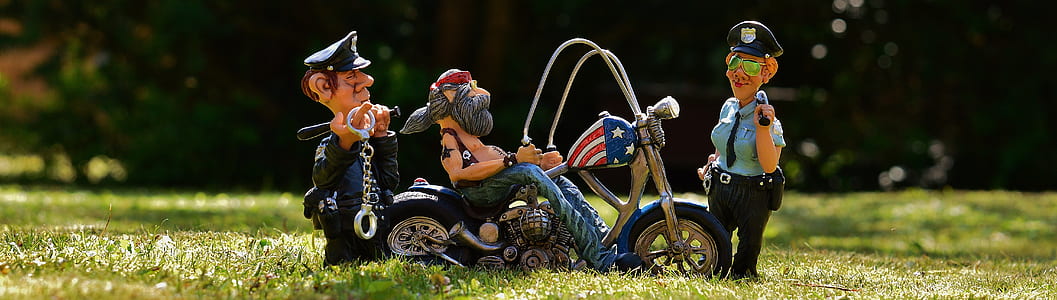 police and biker figurines thumbnail