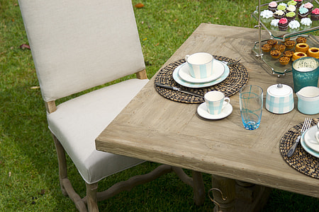 brown and gray chair beside brown wooden table thumbnail
