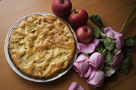 baked pie beside apples thumbnail