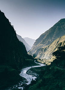 river in between mountains during daytime thumbnail