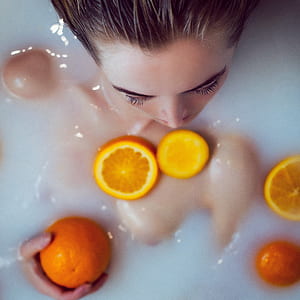 woman taking a bath thumbnail
