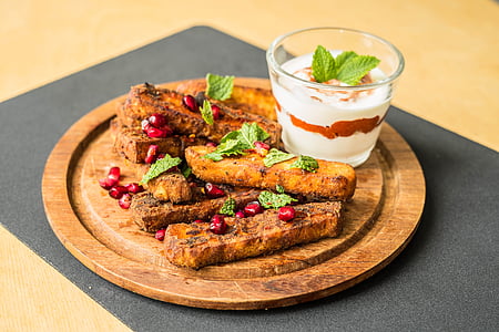 cooked food with dip and platter thumbnail