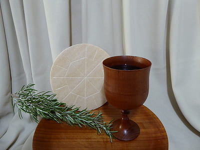 copper chalice on table thumbnail