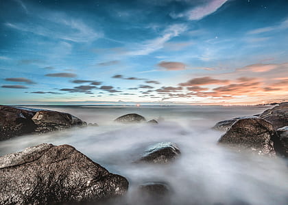 rock formation and sunrise photo thumbnail