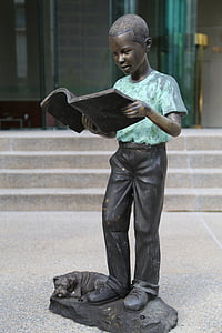 boy reading book statue thumbnail