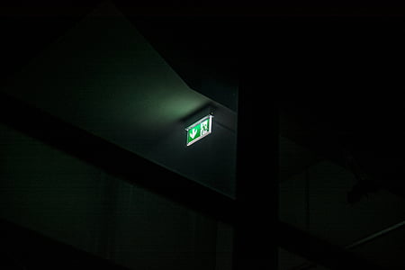 green and white exit signage thumbnail