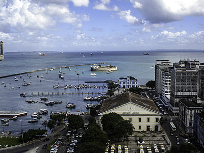 Seaside landscape and buildings in Salvador, Brazil thumbnail