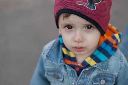 toddler in blue denim button-up top thumbnail