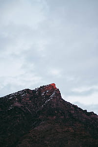 landscape photography of mountain covered trees thumbnail