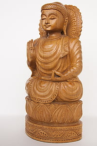 brown Abhaya Mudra figurine thumbnail
