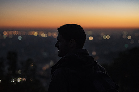 silhouette of man during sunset thumbnail