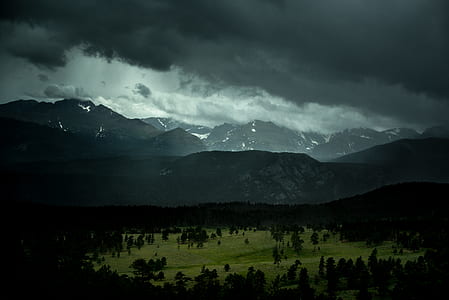 mountain, tree, cloud, hill thumbnail