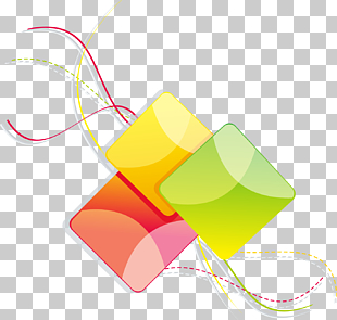 Line Geometry Icon, Colorful abstract lines geometric squares, three green, yellow, and red cube illustration PNG clipart