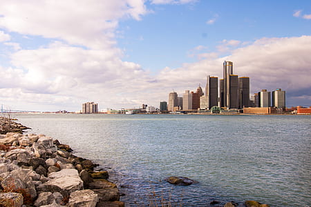 sea, city, sky, beach thumbnail