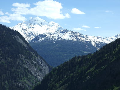 snow, landscape, mountains, nature thumbnail