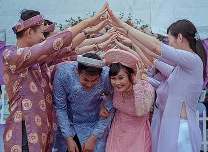 Wedding Couple Taking a Traditional Ceremony thumbnail