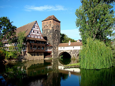 photo of beige brick tower and house thumbnail