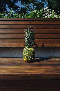 wood, bench, trees, pineapple thumbnail
