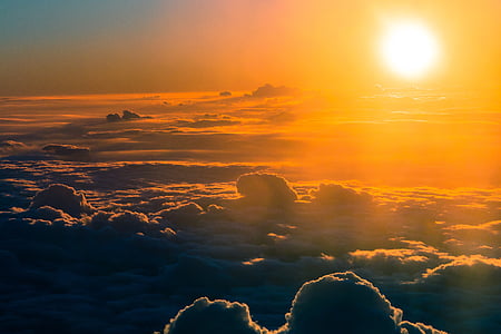 high-angle photography of clouds and sun thumbnail