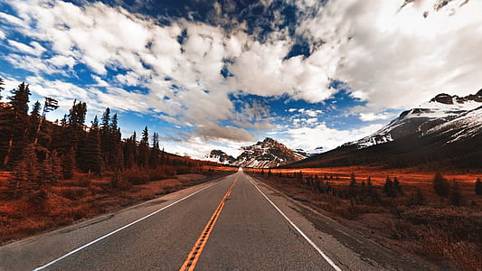 photo of gray concrete pavement heading mountaing thumbnail