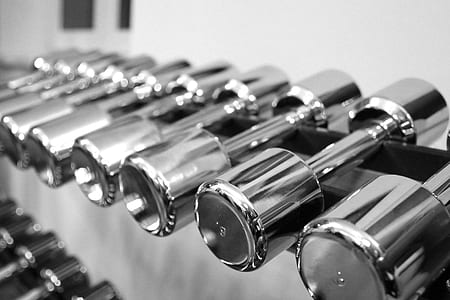 stainless steel dumbbells lot thumbnail
