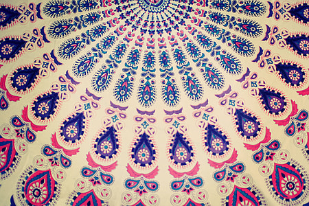 white, blue, and pink mandala artwork thumbnail
