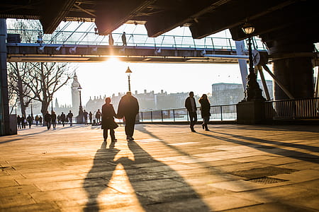 city, sunset, sunny, man thumbnail