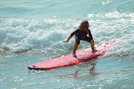 girl riding a surfboard thumbnail