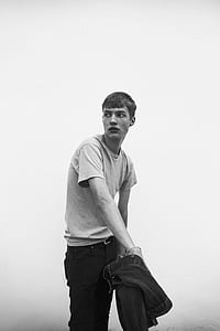 grayscale photography of man thumbnail