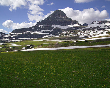 Logan Pass with Mount Reynolds at Glacier National Park, Montana thumbnail