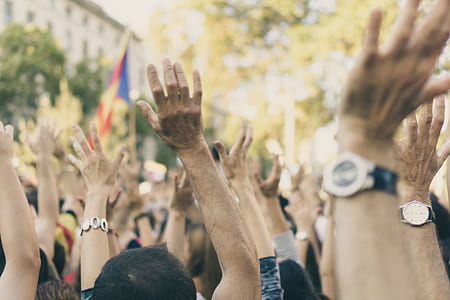 people raising hands taken at daytime thumbnail