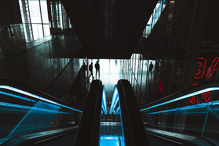 time lapse photography of escalator thumbnail