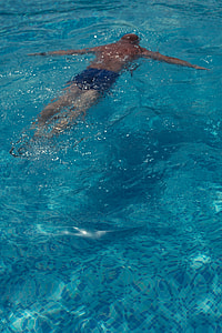 Blue ripped water in swimming pool thumbnail