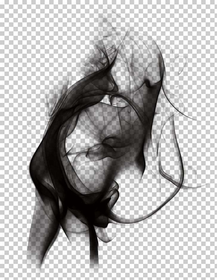 Black and white Haze Smoke, Smoke effects, black smoke PNG clipart